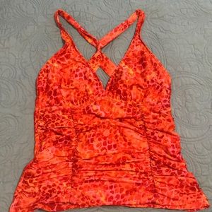 Antonio Melani Twist Back Halter Tankini Size M